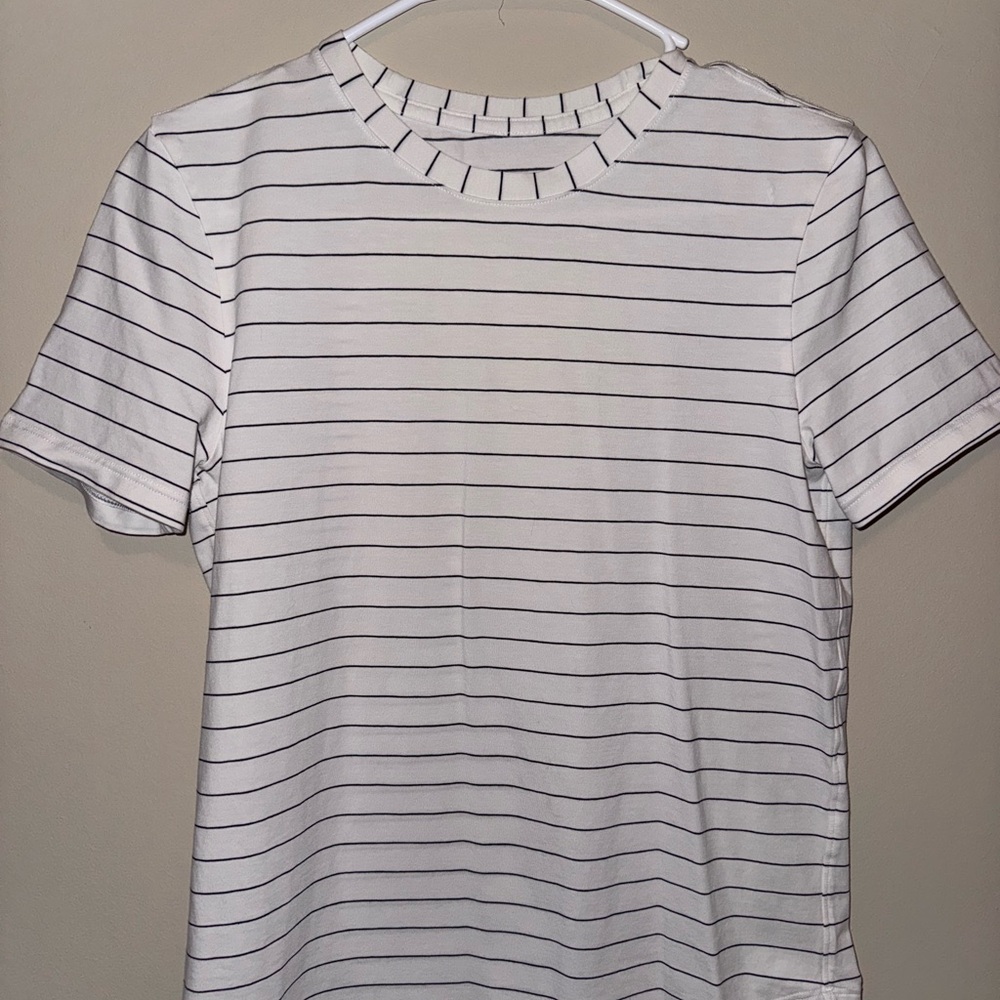 Lululemon Athletica White Striped Top